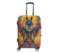 Egyptian Mythology God of Horus Luggage Cover Travel Suitcase Protector Anti-Scratch Suitcase Cover M