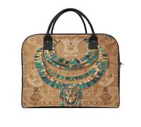Egyptian Necklace Laptop Tote Bag Casual Travel Handbag Multi Pocket Shoulder Bags for Work Travel
