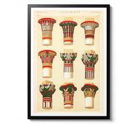 Egyptian no. 3 by Owen Jones, Vintage Illustration, Ancient Architecture Wall Art, Egypt Theme Decor, Portrait Print Poster, Archival Matte, A3 (Framed) - 42x29.7cm