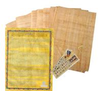 Egyptian Papyrus Blank Paper Set of 20 Sheets for Art Projects Scrapbooking Album Refill Scrolls and Teaching Ancient Hieroglyphic History 8x12in (20x30cm) + 2 Bookmark Gift