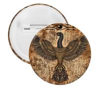 Egyptian Papyrus Depicts The Eye of Horus Buttons Pin Badges Tinplate Lapel Pins Crafts for Shirts Clothes Bag Accessory 1PCS