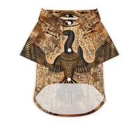 Egyptian Papyrus Depicts The Eye of Horus Hawaii Shirt Print Dog Clothes T-Shirt Beach for Puppy Cat XS