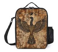 Egyptian Papyrus Depicts The Eye of Horus Lunch Bag Portable Lunch Box Cooler Bags Container Tote Bag for Women Men