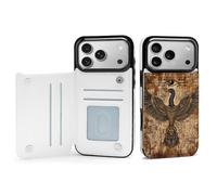 Egyptian Papyrus Depicts The Eye of Horuses Phone Case Compatible for iPhone 17 Pro Max Wallet Cases Card Holder Cell Phone Cover Protection