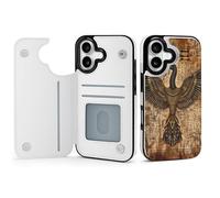 Egyptian Papyrus Depicts The Eye of Horuses Phone Case Compatible for iPhone 17 Wallet Cases Card Holder Cell Phone Cover Protection