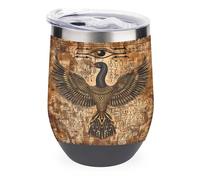 Egyptian Papyrus Depicts The Eye of Horuses Tumbler with Lid Travel Coffee Mug Wine Tea Cup for Women and Men