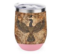 Egyptian Papyrus Depicts The Eye of Horuses Tumbler with Lid Travel Coffee Mug Wine Tea Cup for Women and Men