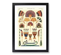 Egyptian Pattern by Owen Jones Framed Print | A2 Black Framed Wall Art | Ready to Hang | Modern Fantasy Picture | Living Room Bedroom Lounge Office