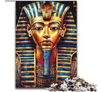 Egyptian Pharaoh 1000 Piece Jigsaw Puzzles, Challenging Game And Family Play with Matching Poster And Trivia Sheet (26x38cm)