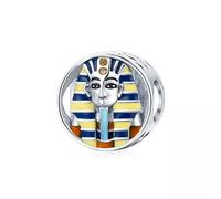 Egyptian Pharaoh Charm Bead Egypt Holiday Genuine 925 Sterling Silver Compatible With Pandora Bracelet