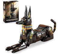 Egyptian Pharaoh Dog Building Blocks Set, 1208 PCS Ancient Egyptian Animal Dog Building Set, Creative Pharaoh Hound Bricks Model Toys, Home Office Decor Gifts for Adults and Teens