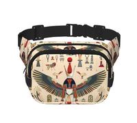 Egyptian Pharaoh Double Layer Waist Bag Pack Ancient Bum Bag Fanny Pack for Men Women, Adjustable Belt Bag for Travel Hiking Running Cycling Festival