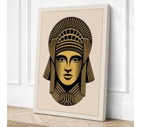 Egyptian Pharaoh Icon Canvas Wall Art Print 24x16 Inch (61 x 41 cm)