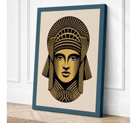 Egyptian Pharaoh Icon Canvas Wall Art Print 24x16 Inch (61 x 41 cm)