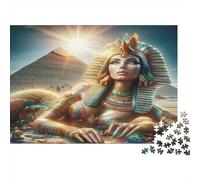 Egyptian Pharaoh Jigsaw Puzzle Pyramid Sunburst 1000Pc Recycled Paper Adults Jigsaws Educational Challenge Game Stimulate Brain Thinking Great Gift Idea 38x26cm/1000pcs