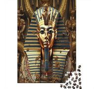 Egyptian Pharaoh Jigsaw Puzzles for Adults 1000 Piece High Challenging DIY Large Puzzle Educational Toy Funny Family Games Unique Home Decor Jigsaw Puzzle 1000pcs (75x50cm)