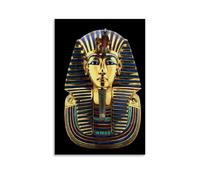 Egyptian Pharaoh King Tut Gold Headdress Mask Tutankhamun Poster Canvas Wall Decor Art Painting Prints on Modern Artwork for Living Room,Bathroom,Bedroom,Home 16x24inch(40x60cm)
