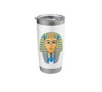 Egyptian Pharaoh King TUT Tutankhamen Distressed Design Stainless Steel Insulated Tumbler