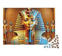 Egyptian Pharaoh Mask 1000 Piece Jigsaw Puzzle Paper Adult Ancient Civilization Jigsaw Puzzle for Adults Relaxation Home Decor Gift 52x38cm/1000pcs