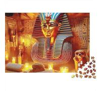 Egyptian Pharaoh Mask 1000 Piece Jigsaw Puzzle Puzzle Game for Family Ancient Room 1000 Pieces Puzzle Game Stress Relief Gift 52x38cm/1000pcs