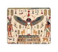 Egyptian Pharaoh Mouse Pad Ancient Gaming Mouse Mat with Stitched Edges Non-Slip Rubber Base Mousepad for for PC Laptop 30x25cm