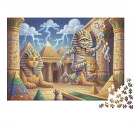 Egyptian Pharaoh Mummy 1000 Piece Jigsaw Puzzle,Gift Idea,Stress Relief,Whimsical Challenge,Premium Cardboard,Adults & Kids 14+,Home Wall Decor,Educational Toy 70x50cm