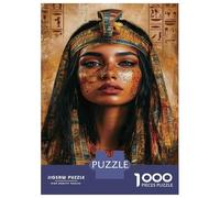 Egyptian Pharaoh Portrait 1000 Piece Jigsaw Puzzle Paper for Adults Hieroglyphs Puzzle Game for Family Relaxation 38x26cm/1000pcs