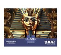 Egyptian Pharaoh Puzzles 1000 Pieces for Adults God Fun Challenging Brainteasing Jigsaw Colourful Home Decoration Randomly Shaped 70x50cm/1000pcs