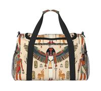 Egyptian Pharaoh Travel Duffle Bag Ancient Gym Overnight Weekender Bag for Men Women Lightweight Carry On Luggage for Workout Holiday