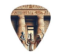 Egyptian-Pharaohs 12 Pack Guitar Picks With 3 Thicknesses And Storage Box, Abs Plectrums For Electric Bass Guitar Players