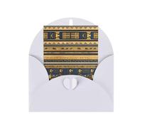 Egyptian Pharaonic Frescoes Greeting card, blank inner page, includes envelope, 10 cm x 15 cm, for anniversary and party invitations.