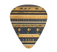 Egyptian Pharaonic Frescoes Guitar Plectrums, 12 Pcs Lightweight Guitar Plectrums, 0.46mm/0.71mm/0.96mm Thickness For Acoustic Guitar Acoustic Electric Guitar Ukulele Bass