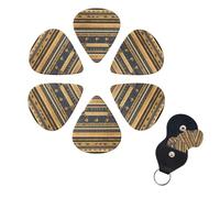 Egyptian Pharaonic Frescoes Print Guitar Picks 6 Pack Guitar Plectrums with Pick Holders Bass Picks For Acoustic Guitar Bass Electric Ukulele Includes 0.46mm, 0.71mm, 0.96mm