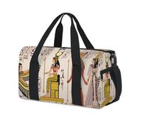 Egyptian Print Sports Duffel Bag Egyptian Design Weekend Overnight Bag Tote Holdall Casual Travel Gym Duffel Bags for Kids Girls Boys Women Men