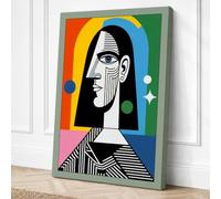 Egyptian Profile Modern Canvas Wall Art Print 36x24 Inch (91 x 61 cm)