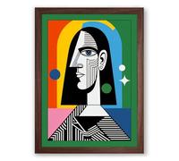 Egyptian Profile Modern Framed Wall Art Print A1 (84.1×59.4cm) Walnut, Wall Decor for Living Room, Bedroom, Office & Home, Ready to Hang, Art Gift