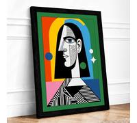 Egyptian Profile Modern Framed Wall Art Print A3 (42×29.7cm) Black, Wall Decor for Living Room, Bedroom, Office & Home, Ready to Hang, Art Gift