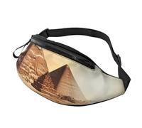 Egyptian Pyramid in Desert Fanny Pack for Men Women Fashion Running Waist Packs Waterproof Crossbody Bags Everywhere Belt Bag with Adjustable Strap Sports Hip Pack for Travel Wallet