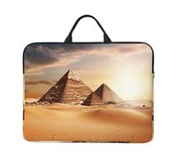 Egyptian Pyramid in Desert Laptop Case 14 Inch Laptop Sleeve Computer Carrying Bag Shockproof Protective Notebook Case Portable Laptop Bag Waterproof Briefcase Bag for Men Women