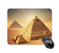 Egyptian Pyramid in Desert Mouse Pad Square Laptop Mouse Mat Cute Computer Mousepad Keyboard Pad Non-Slip Desk Pads for Gaming Office Work Home 20 * 25cm
