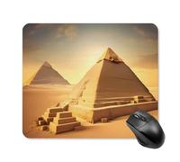 Egyptian Pyramid in Desert Mouse Pad Square Laptop Mouse Mat Cute Computer Mousepad Keyboard Pad Non-Slip Desk Pads for Gaming Office Work Home 25 * 30cm