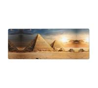 Egyptian Pyramid in Desert Printed Desktop Mouse pad Large Size Rubber Keyboard pad Suitable for Office and Home 31.5 inches x 12 inches