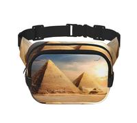 Egyptian Pyramid in Desert Unisex Adjustable Waist Square Double Layer Waist Pack for Outdoor Activities Travelling Running Hiking