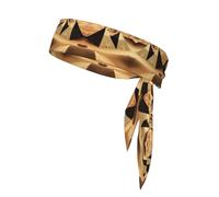 Egyptian Pyramid in Desert01 Print Head Tie Headbands Athletic Sweatbands for Men Women Head Tie Sport Bandana for Yoga Gym