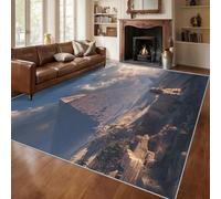 Egyptian Pyramids Area Rugs for Living Room, Ancient Egypt Rugs for Bedroom 120x170 cm, Non Slip Soft Low Pile Washable Carpet, Home Decor QAZ84