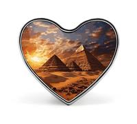Egyptian pyramids Blue Eyes Cat Lapel Pin - Heart Shape Brooch Pins for Men & Women Suit Accessories, 1" Lightweight Enamel Lapel Pins Buttons for Backpacks, Hats, Bags, Lanyards