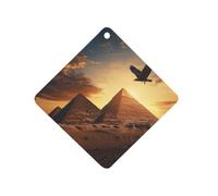 Egyptian Pyramids Flying Ea-gle Car Air Freshener Hanging Aromatherapy Tablets Rearview Mirror Pendant Car Accessories