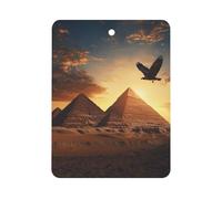 Egyptian Pyramids Flying Ea-gle Car Air Fresheners Scent Cards Square
