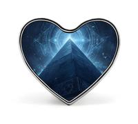 Egyptian Pyramids Heart Shaped Enamel Brooch Pin Button Badges Decoration Hat Clothing Bag Accessories Gift Crafts