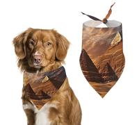 Egyptian Pyramids Printed Pet Scarf Polyester Triangle Scarf - One Size (27.6in X 11.8in)